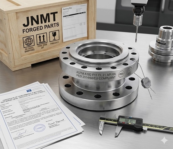 Custom Forging Valve Bonnets Finished Product with Full ASTM A182 API 6A PED Compliance - Ready for Global Shipping
