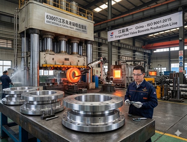 Forged Steel Valve Bonnets manufactured by Jiangsu Liangyi